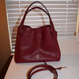 Coach Red Edie Handbag